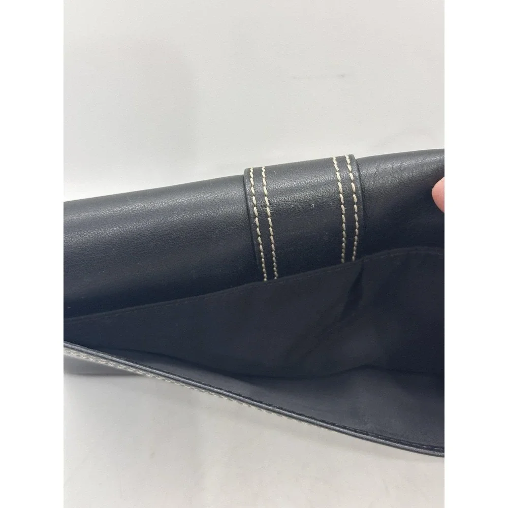 COACH Soho Hampton Black Leather Large Buckle Wallet Buckle